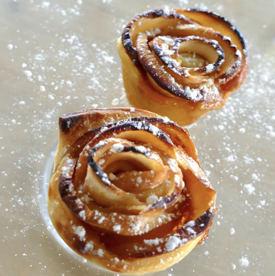 Rose gourmande pommes  et caramel beurre salé