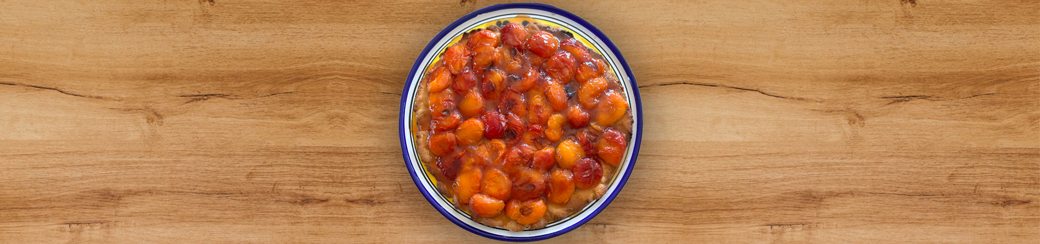 Tarte abricots et crème de caramel au beurre salé